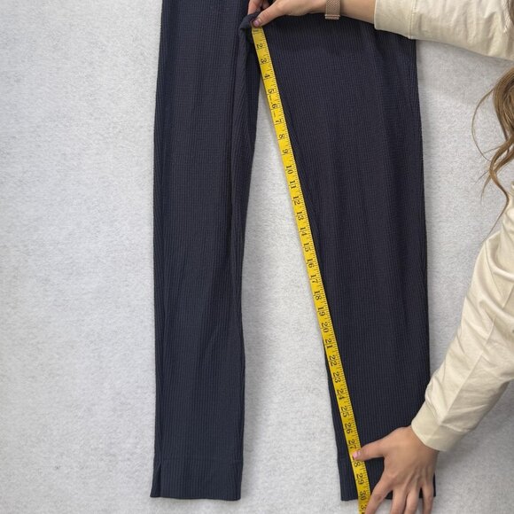 Straight Down Pants Womens Large Waffle Knit Lounge Made in USA Pockets - Picture 6 of 11